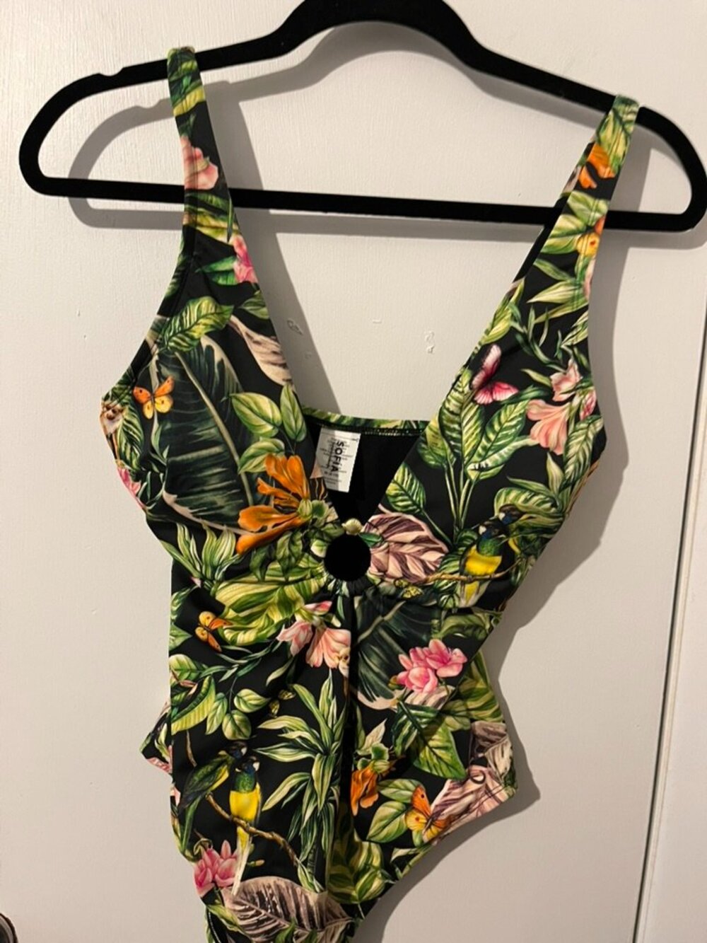 NWOT SOFIA TROPICAL Swimsuit adj straps SZ 10